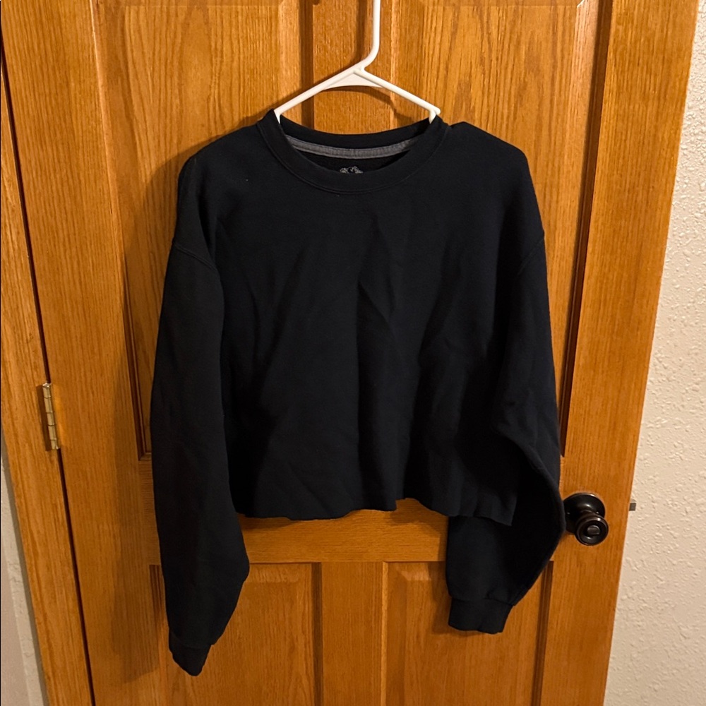 Cropped Black Women's Sweater